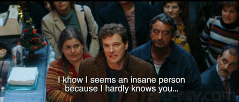 Colin Firth's Jamie proposing in Portuguese in Love Actually